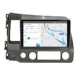 Al Штатна магнітола для Honda Civic VIII 2005-2009 екран 10" 2/32Gb 4G Wi-Fi GPS Top Android, фото 5