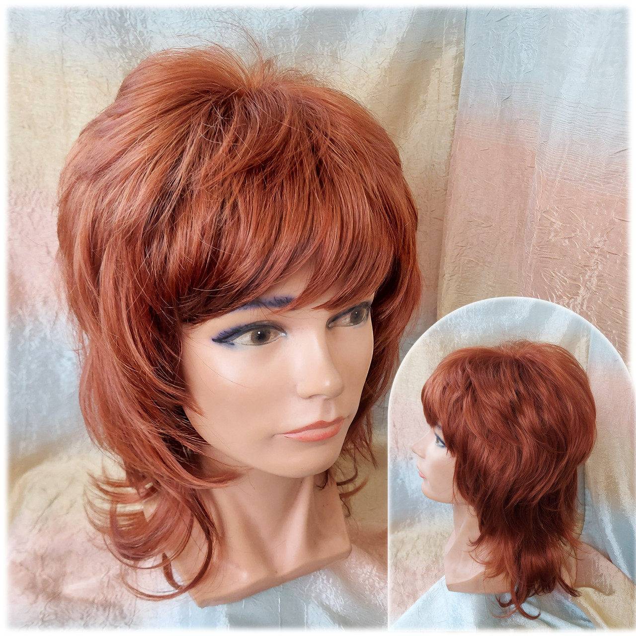 Перука каскад подовжений з канекалона рудий E3460 -130, фото 1