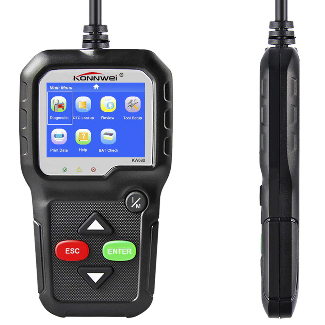 Go Сканер Диагностический Адаптер KONNWEI KW680 Цветной Экран 2.4" XP ...