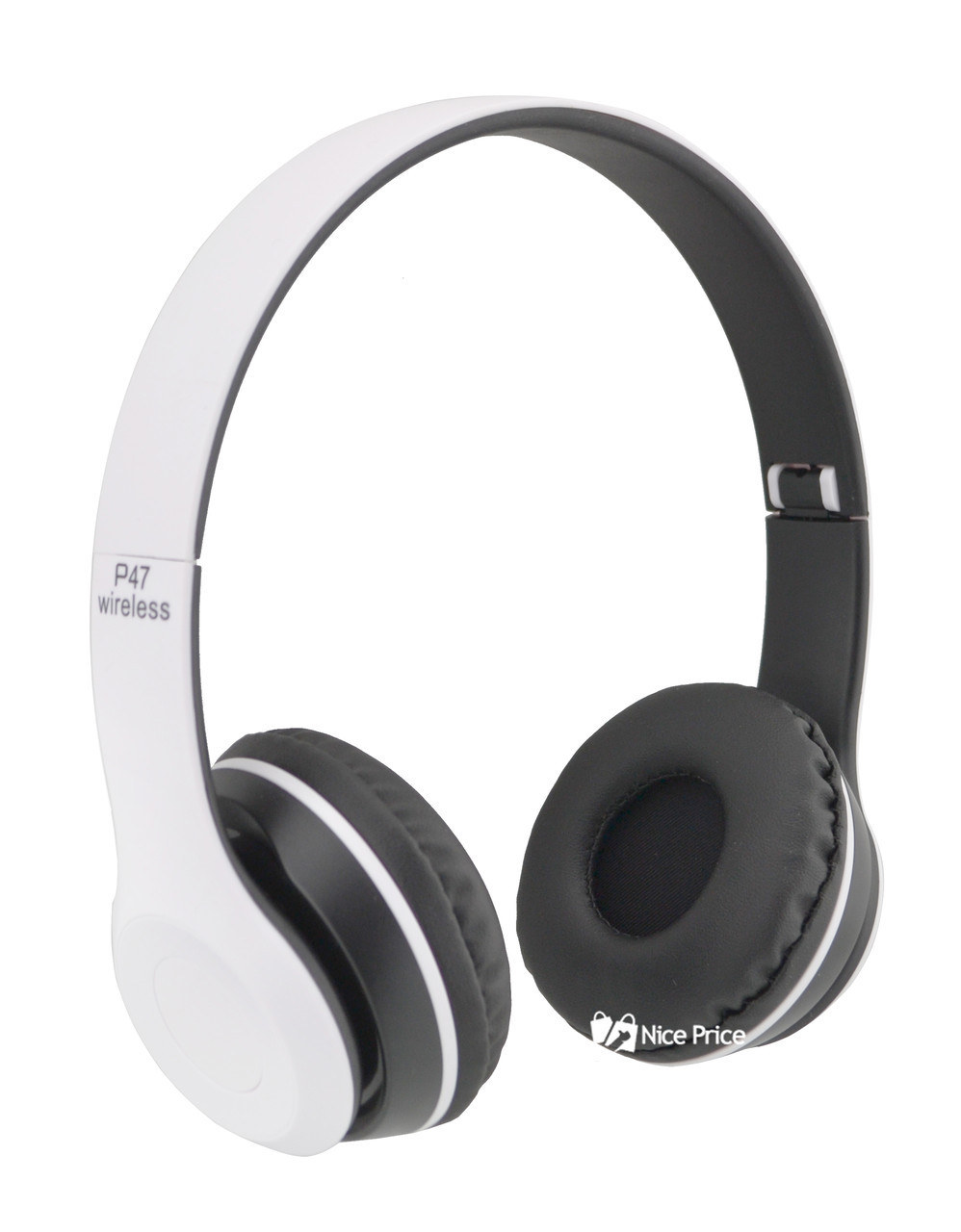 Бездротові Bluetooth-навушники з радіо і функцією плеєра UKC P47 White