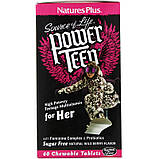 NaturesPlus, Power Teen, добавка для дівчаток-підлітків, без цукру, смак лісових ягід, 60 таблеток, фото 2