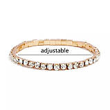 Жіночий браслет з кристалами стразами розмір регулюється, фото 2