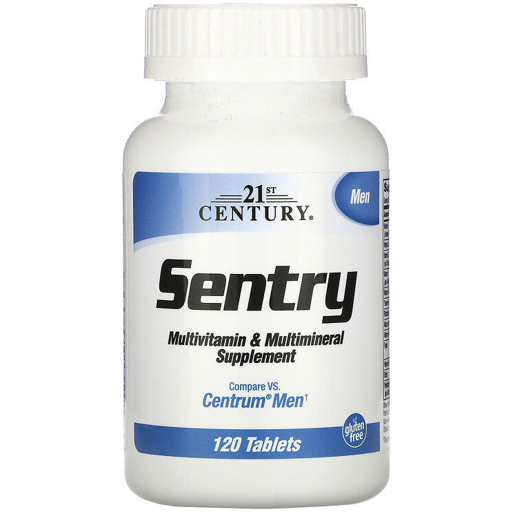 Мультивітаміни та мультимінерали для чоловіків 21st Century "Sentry Men" (120 таблеток), фото 1