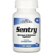 Мультивітаміни та мультимінерали для чоловіків 21st Century "Sentry Men" (120 таблеток)