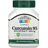 Куркумин 21st Century "Curcumin 95" 500 мг, антиоксидантная поддержка (45 капсул)