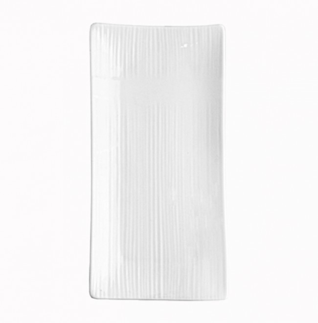 Блюдо Extra white прямокутне порцелянове "декороване" 270х130мм Helios (W136)