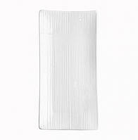 Блюдо Extra white прямоугольное фарфоровое "декорированное" 270х130мм Helios (W136)
