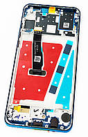 Дисплей (экран) для Huawei P30 Lite + тачскрин, черный , с передней панелью, 48 MP, синего цвета, Peacock Blue