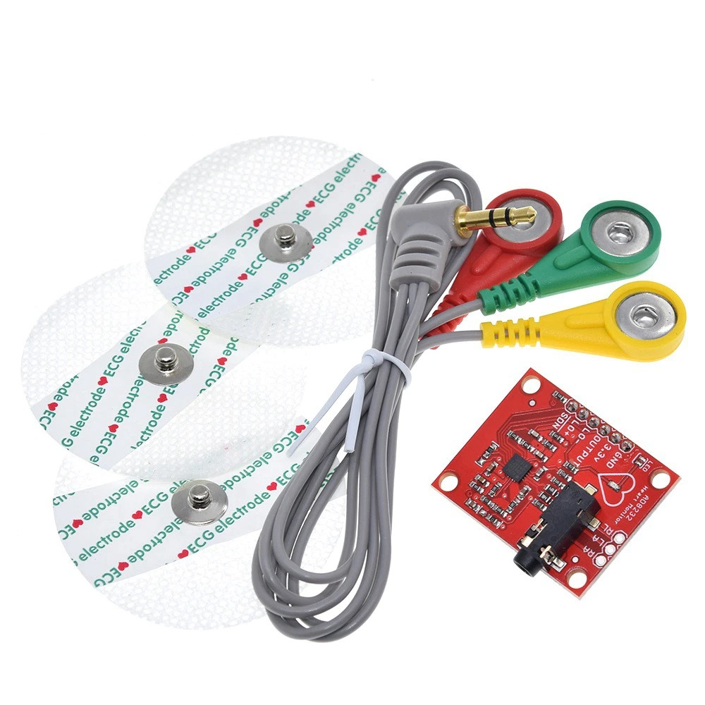Датчик монітор серцевого ритму модуль ЕКГ AD8232 для Arduino, фото 1