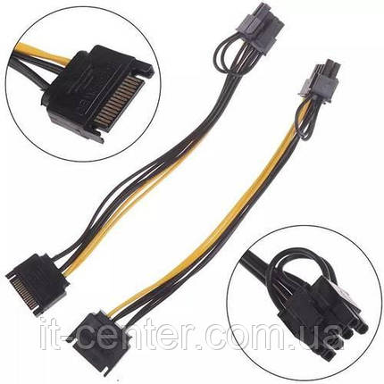 Кабель SATA / 8pin (6+2) 0.2m (CC-PSU-SATA), фото 1