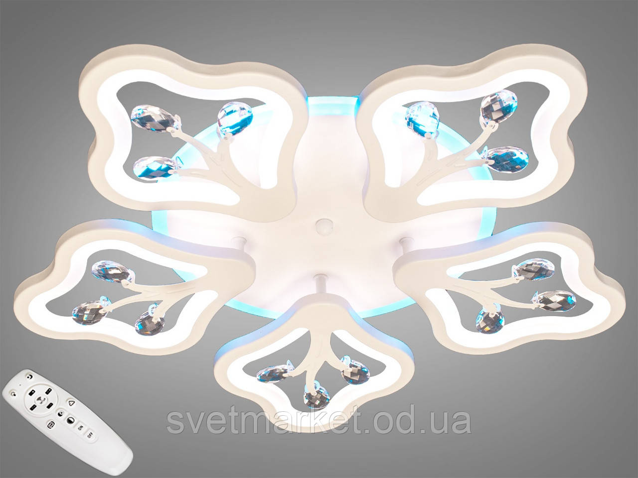 LED-люстра з димером і RGB-підсвіткою 8149/5WH LED RGB dimmer