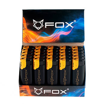 XFOX FX-809RB турбо чорна прогумований корпус 25 шт запальничка, фото 4