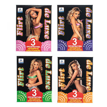Flirt de Luxe Неваляшка-Еротика презервативи.Одна упаковка = 24 уп × 3 шт = 72 шт., фото 4