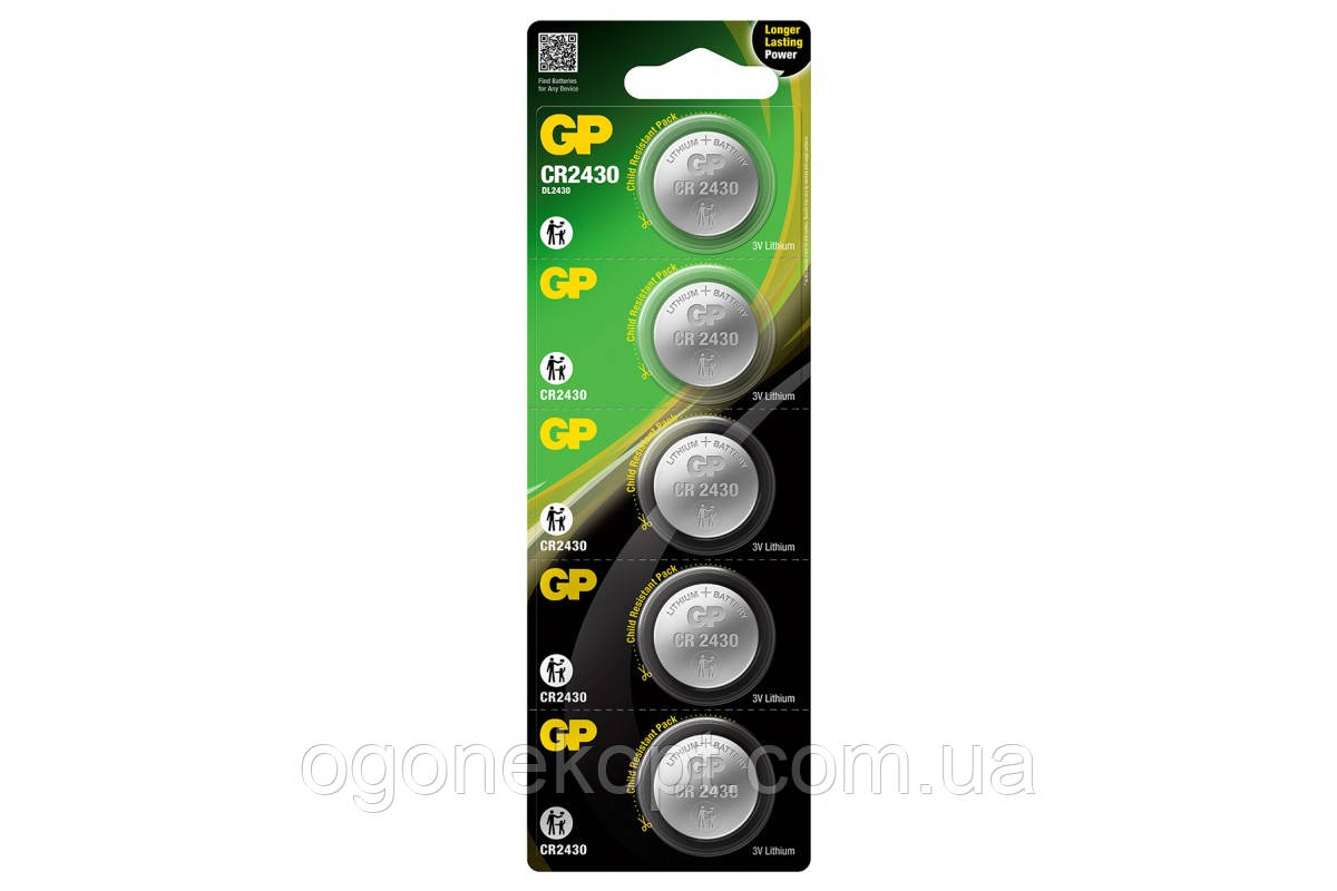 Батарейки GP — Lithium Cell CR2430 CR2430-U5 Li-Ion 3V