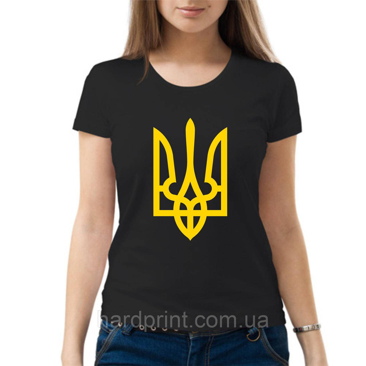 Женская футболка. Друк на футболці. Патріотична футболка. Тризуб