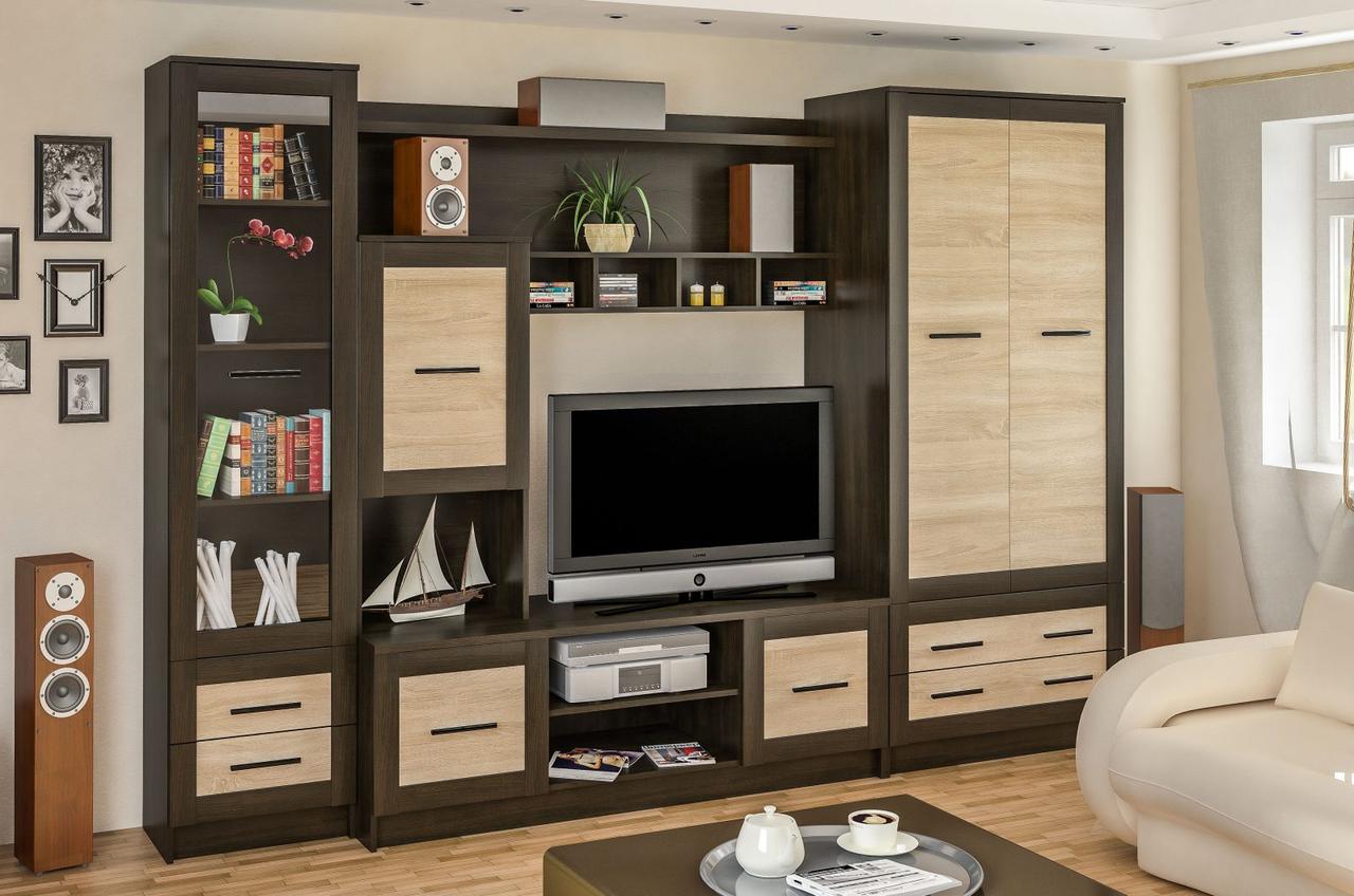 Стінка для вітальні (стінка, вітальня) Каспій Меблі Сервіс, фото 1