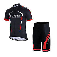 Велокостюм X-Тiger XM-DY-02202 Red L футболка короткий рукав + шорты велоодежда