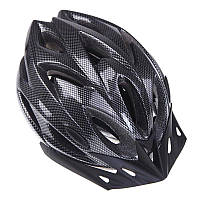 Шлем велосипедный Helmet Н-012F Carbon Black велошлем для велосипедистов защитный аксессуар