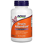 NOW Foods, Brain Attention, натуральний шоколадний смак, 60 жувальних таблеток