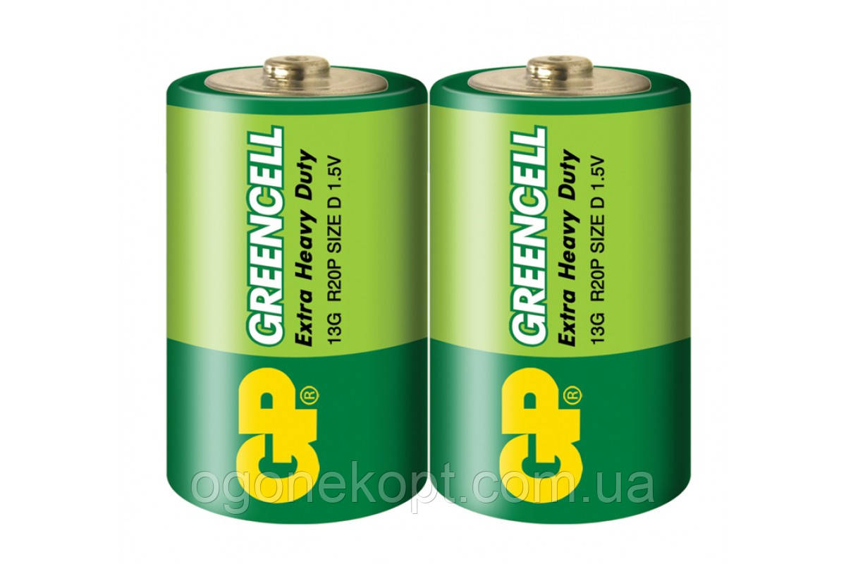 Батарейки GP — Greencell D R2O 13G-S2 1.5V