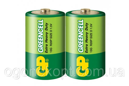 Батарейки GP — Greencell D R2O 13G-S2 1.5V, фото 1