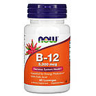 NOW Foods, вітамін B12, 5000 мкг, 60 пастилок