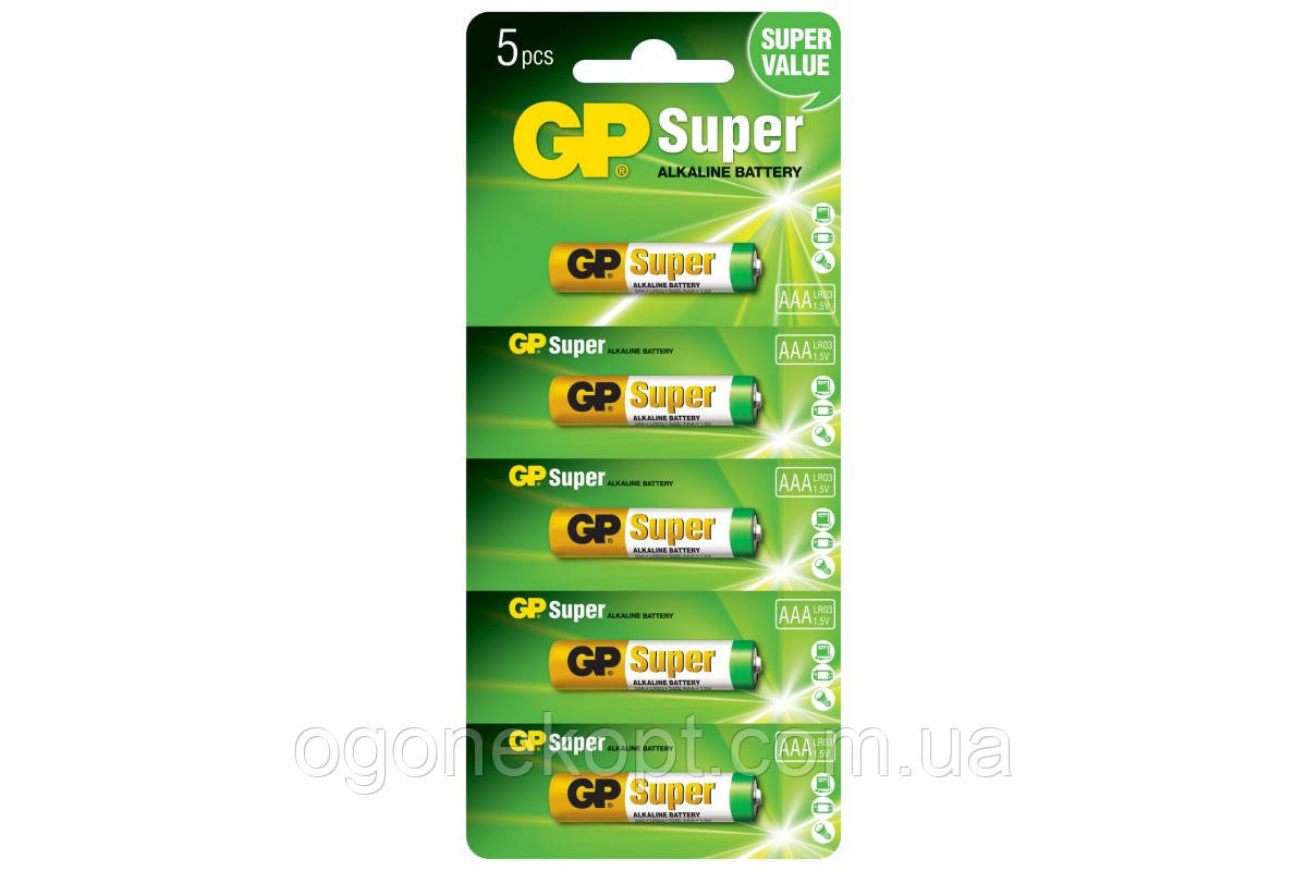 GP Super alkaline ААА LR-03 24A-UR5 1.5V