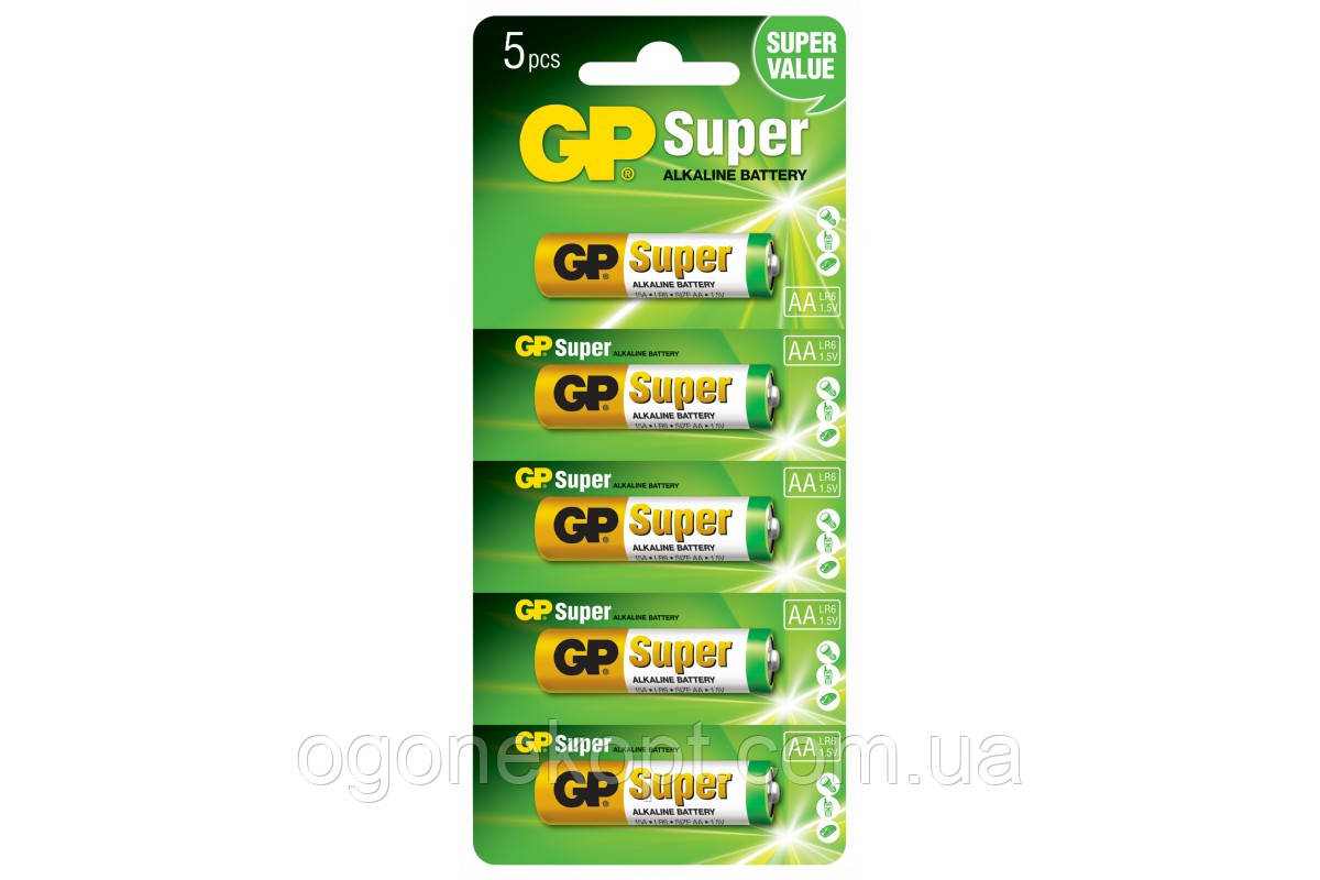 GP Super alkaline АА   LR-06 15A-UR5 1.5V