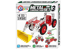 Конструктор для хлопчиків, іграшка "Конструктор металевий ТехноК" від 5 років
