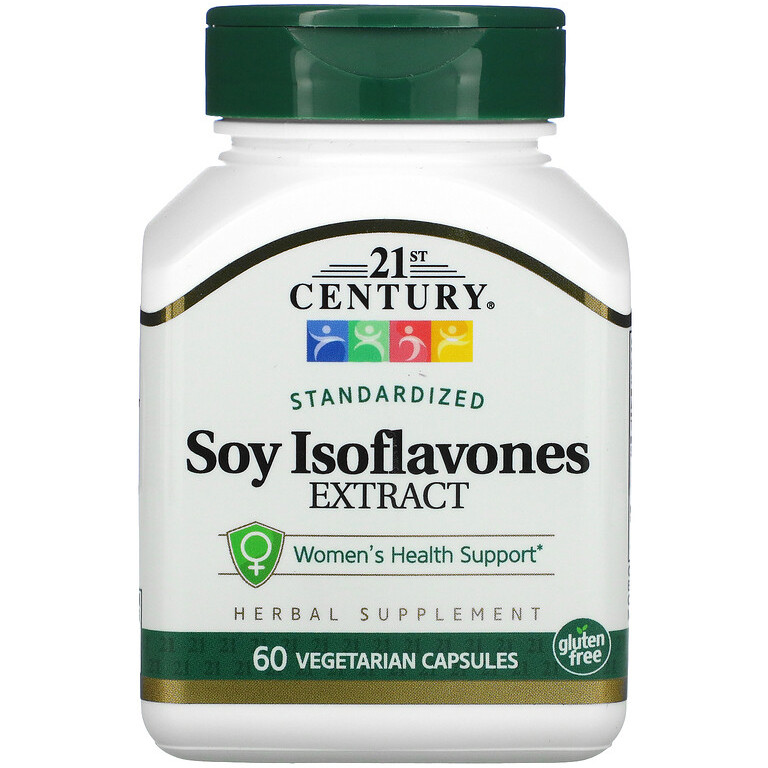 Соєві ізофлавони 21st Century "Soy Isoflavones Extract" підтримка жіночого здоров'я (60 капсул)