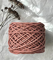 Шнур хлопковый цвет Кирпич 4 мм для вязания ковров,корзин,декора