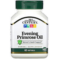 Масло примулы вечерней 21st Century "Evening Primrose Oil" поддержка женского здоровья (60 гелевых капсул)