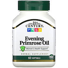 Олія примули вечірньої 21st Century "Evening Primrose Oil" підтримка жіночого здоров'я (60 гелевих капсул)