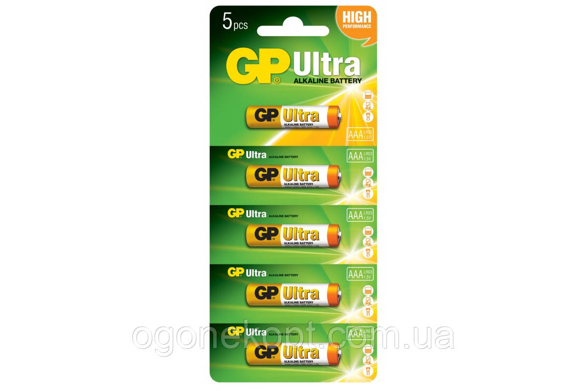 GP Ultra alkaline ААА LR-03 24AU-UR5 1.5V