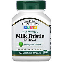 Екстракт розторопші 21st Century "Milk Thistle Extract" (60 капсул)