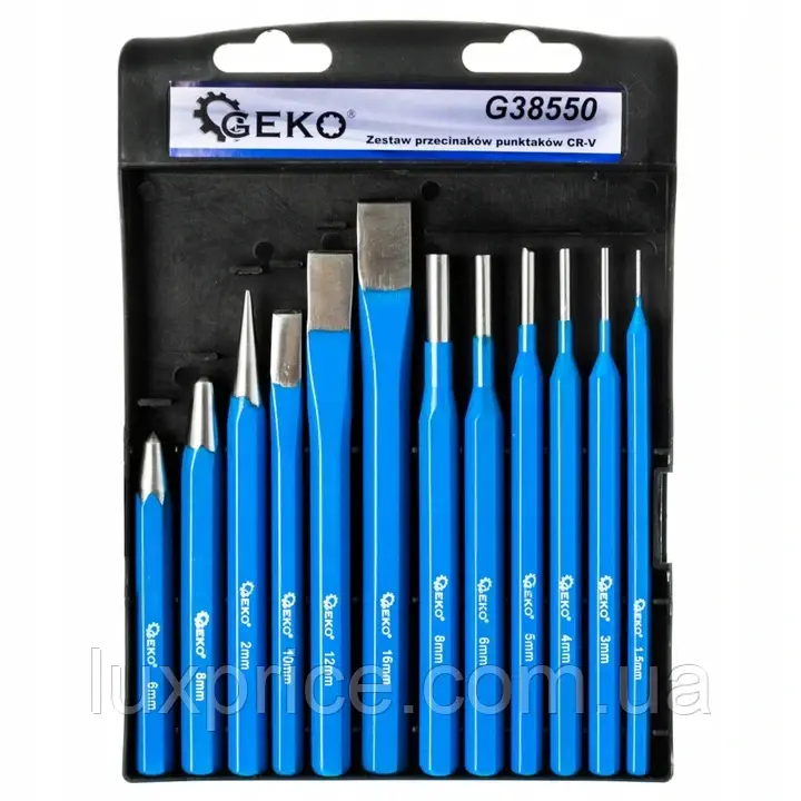 Набір зубил і виколоток 12 шт G38550 Geko Luxprice, фото 1
