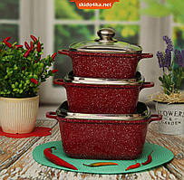Набір каструль Benson BN-370  з 6 предметів