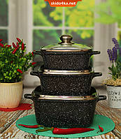 Набір каструль Benson BN-373 з 6 предметів