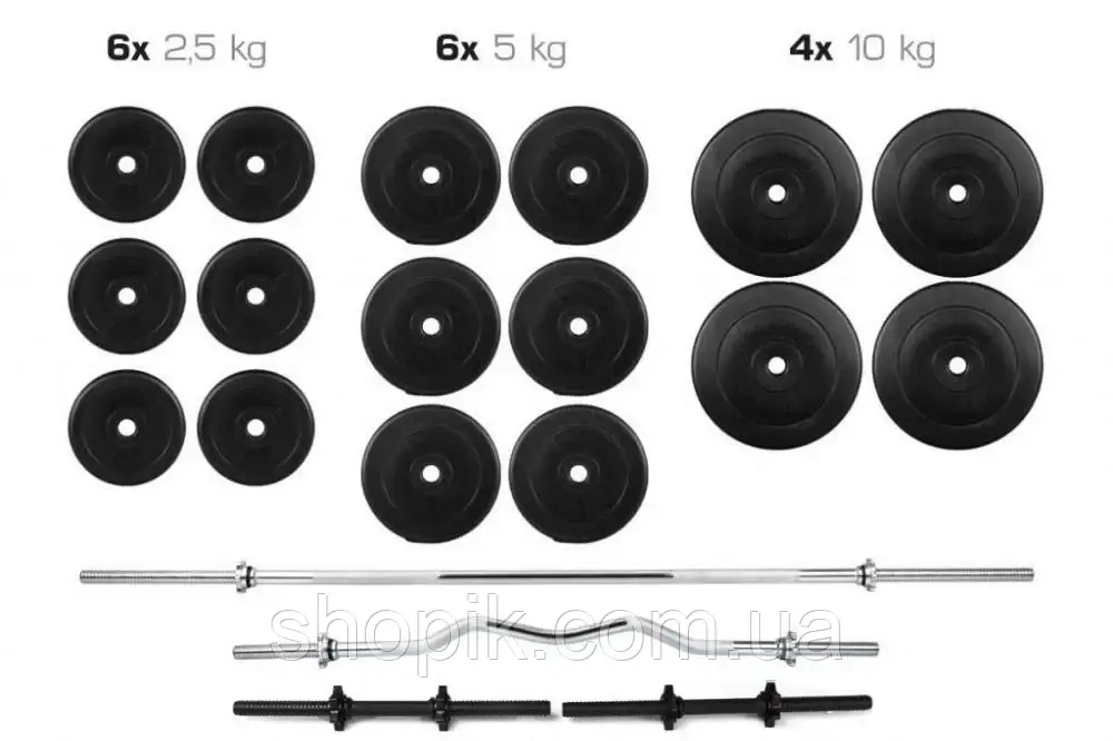 Штанга + Гантелі Набір Premium 101 КГ SHOPIK