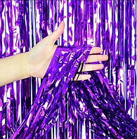 Штора із фольги фіолетова, 1*2 м