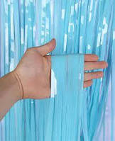 Шторка завіса блакитна-бейбі