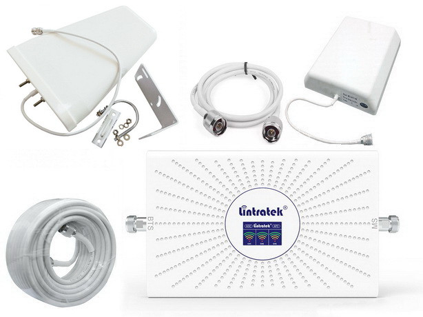 4G/3G/GSM репітер Lintratek AA23-GDW 900/1800/2100 МГц (комплект 10x9 dBi), фото 1