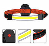 Налобний ліхтарик стрічковий на батарейках TR741, фото 5