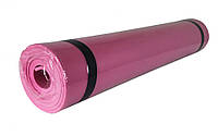 Каремат для йоги фитнеса туризма Profi 173х61см 6мм M 0380-3 материал EVA Розовый