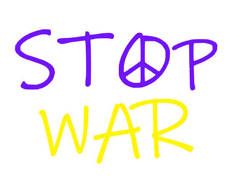 Наклейка на авто Stop war 23*34см +монтажна плівка, фото 3