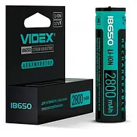 Аккумулятор VIDEX Li-ion 18650 3,7V 2800mAh с защитой