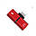 Перехідник розгалужувач Ulanzi 2 в 1 для iPhone Lightning (зарядка + навушники) Red, фото 2