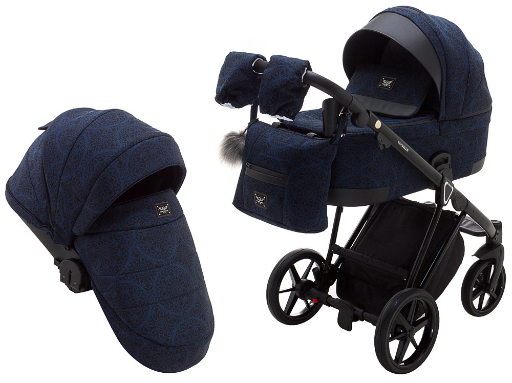 Коляска 2 в 1 Adamex Gallo Thermo GA-13 blue orient, фото 1
