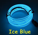 Світлодіодна стрічка RESTEQ блакитний дріт 3м LED неонове світло з контролером. ICE BLUE, фото 9