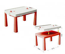 Пластиковий стіл із насадкою для аерохокея (червоний)